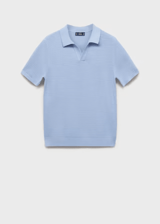 100% Cotton knitted polo structure