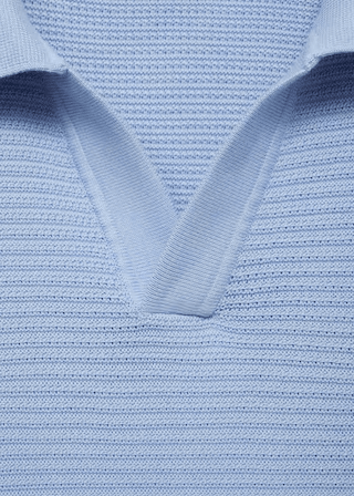 100% Cotton knitted polo structure