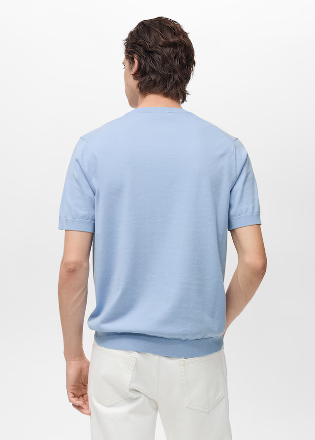 Cotton fine-knit t-shirt