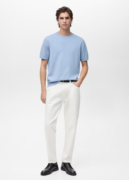 Cotton fine-knit t-shirt