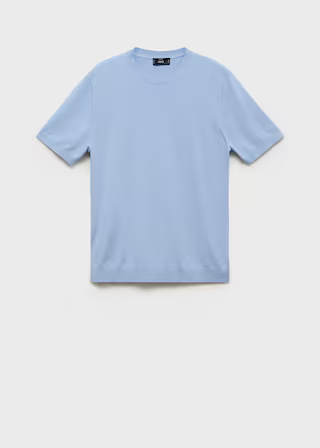 Cotton fine-knit t-shirt